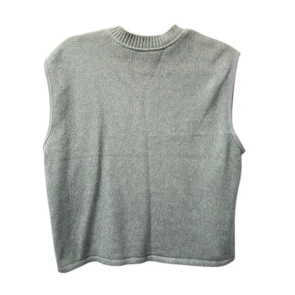 Monterey  By Koret Womens Blue Knit & Faux Suede Zip Front Vest Size 14P - Picture 10 of 12